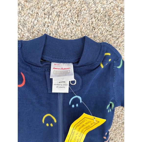 Hanna Andersson 2-Way Zip Shortie Sleeper – Happy Days – 0-3 Months – NWT - Picture 3 of 5